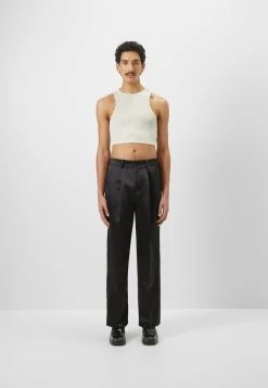 BOXY SUIT TROUSERS - Stoffhose - Black