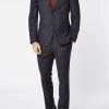 Next SIGNATURE CHECK SLIM FIT SUIT: TROUSERS - Anzughose - Blue