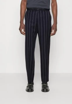 Filippa K MATEO PINSTRIPE TROUSERS - Stoffhose - Navy/white Pinstripe