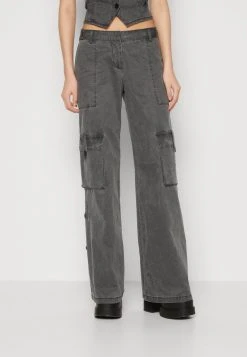 The Ragged Priest STOMPER TROUSERS - Cargohose - Washed Black
